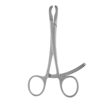 Kynea Surgical Bone Reduction Forceps 6 Inch Small Curved Narrow Jaw on white background