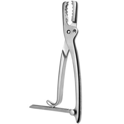 Kynea Surgical Farabeuf Lambotte Forceps 10 Inch Adjustable Jaw with Ratchet on white background