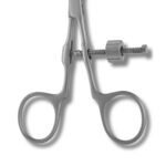 Kynea Surgical gClamp Bone Fragment Forceps 5.5 Inch Curved Ball Tips 2.0mm with Speedlock on white background