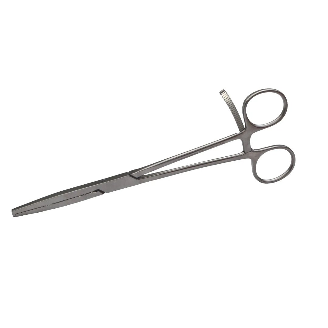 Kynea Surgical Caiman Kocher gForceps 8.5 Inch Straight 1x2 Teeth on white background