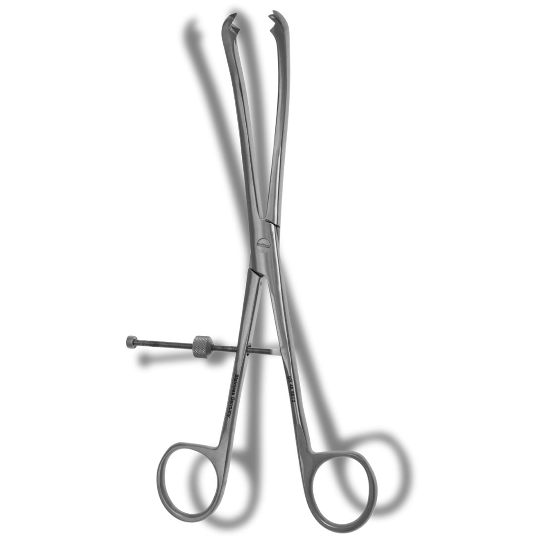 Kynea Surgical Fibula Forceps 8.5 Inch Angled Tips with Speedlock on white background