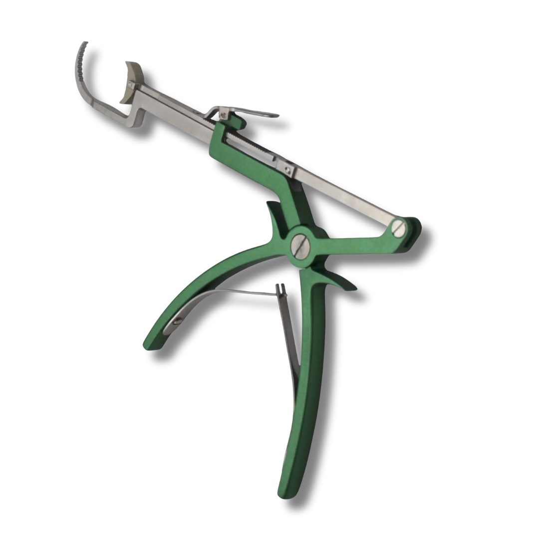 Kynea Surgical Mantis gClamp Bone Fixation Green on white background