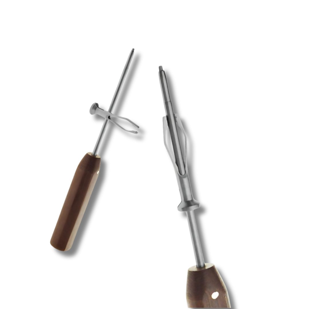 Includes 2.0, 3.5, and 4.5 mm screwdriver bits Holding sleeve for secure screw insertion Stainless steel construction, CE marked Autoclavable and reusable Designed for orthopedic and trauma surgeries Durable and corrosion-resistant Compatible with multiple screw sizes