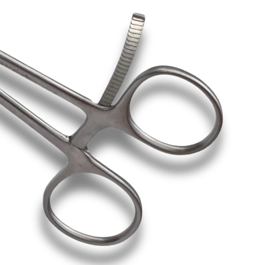 Kynea Surgical Caiman Kocher gForceps 8.5 Inch Straight 1x2 Teeth on white background