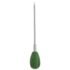 Lenke-style bone awl 9.5 inch with green silicone teardrop handle and diamond tip on white background
