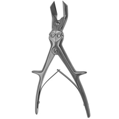 Stille-Horsley Forceps 10 inch angled double action bone cutting surgical instrument on white background