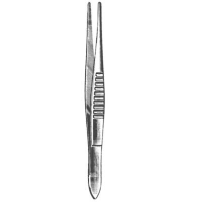 Kynea Surgical Dressing Forceps 4.5 Inch Serrated Fluted Handle on white background