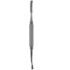 Double ended bone file 7 inch with 5mm curved-up and straight serrated ends surgical instrument on white background