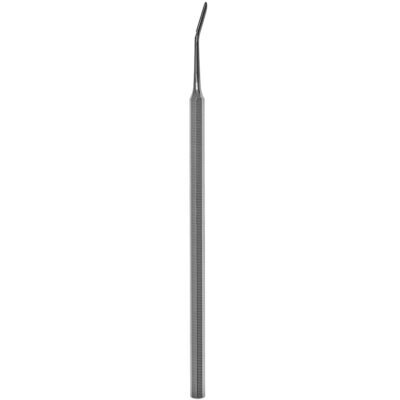 Bone file 6 inch, 2mm angled-up tip, German stainless steel, white background