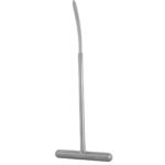 Femoral Canal Finder, 11″ curved underside rasp with smooth topside and T-handle, stainless steel, on white background