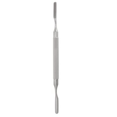 Polokoff Rasp double ended 8 inch 5mm and 6mm straight stainless steel surgical instrument on white background