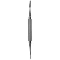 Bone Rasp #64 double ended 7 inch, 3mm and 4mm slight angle stainless steel surgical instrument on white background