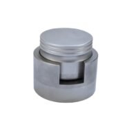 Bone Crusher 40mm diameter with titanium alloy milling teeth, stainless steel surgical instrument on white background