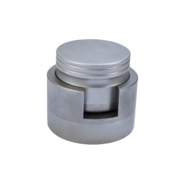 Bone Crusher 40mm diameter with titanium alloy milling teeth, stainless steel surgical instrument on white background