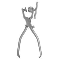 Bone Mill 7-inch hand-held with titanium alloy milling teeth, stainless steel surgical instrument on white background