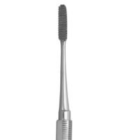 Miller Colburn Bone File #4 double ended 7.5 inch 4mm and 5mm straight downcutting oval serrated stainless steel surgical instrument on white background