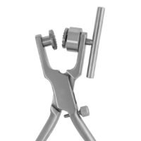 Bone Mill 7-inch hand-held with titanium alloy milling teeth, stainless steel surgical instrument on white background