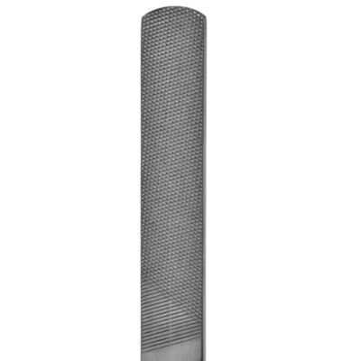 Bone File/Rasp 8.5-inch with 18mm fine and coarse serrations, dual-sided stainless steel surgical instrument on white background
