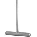Femoral Canal Finder, 11″ curved underside rasp with smooth topside and T-handle, stainless steel, on white background