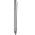 Miller Colburn Bone File #5 double ended 7.5 inch 6mm and 5.5mm straight downcutting oval serrated stainless steel surgical instrument on white background
