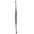 Bone file double ended 7 inch with 6mm angled up end and 5mm straight end, surgical instrument on white background