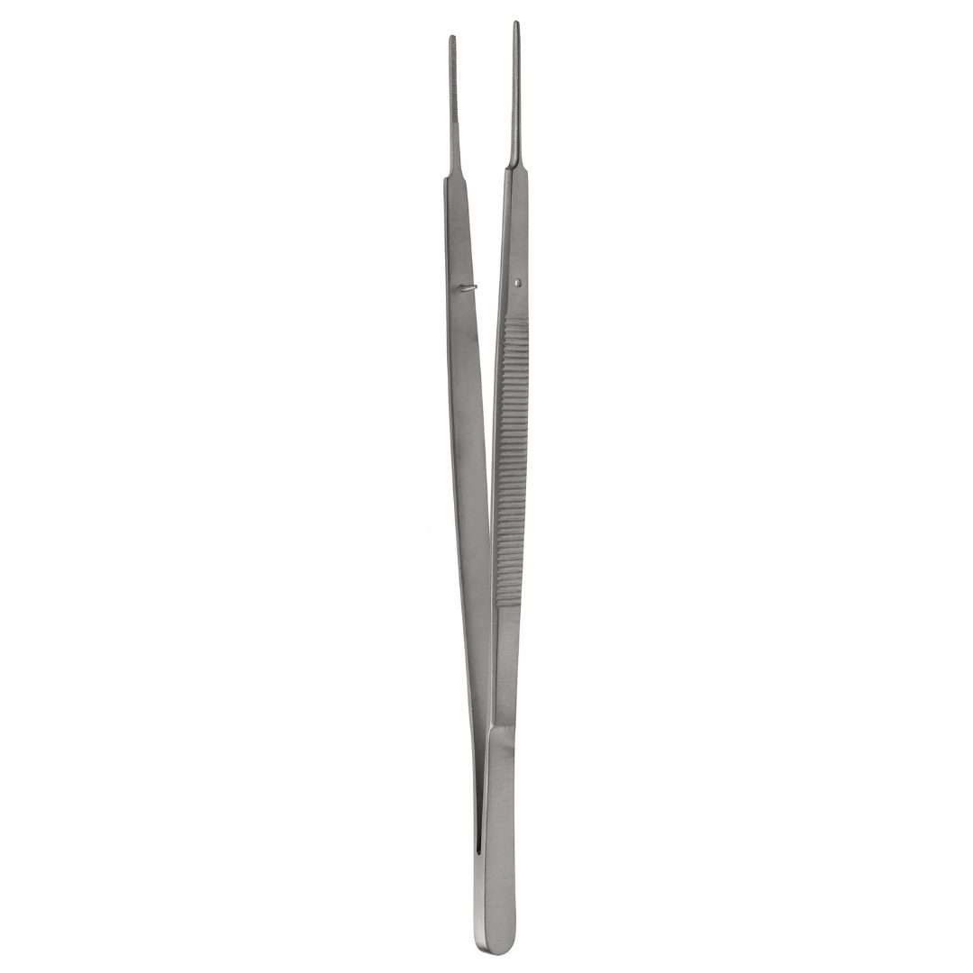 Kynea Surgical Gerald Dressing Forceps 7 Inch Straight Serrated on white background