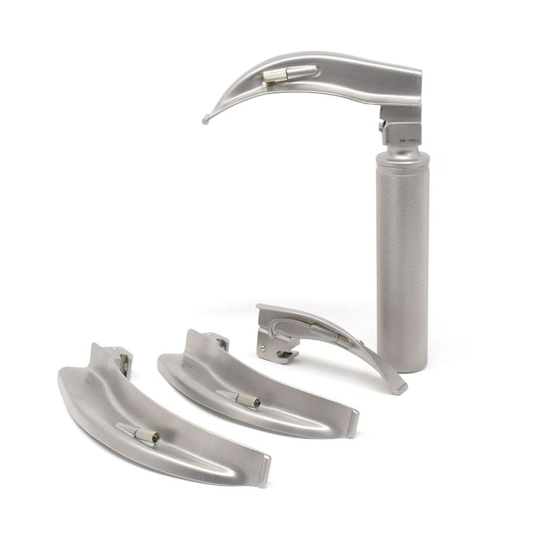 kynea surgical Macintosh Laryngoscope Set | Stainless Steel Cold Light Laryngoscope with Flexible Tip | 110mm Blade Matte Finish | CE Marked