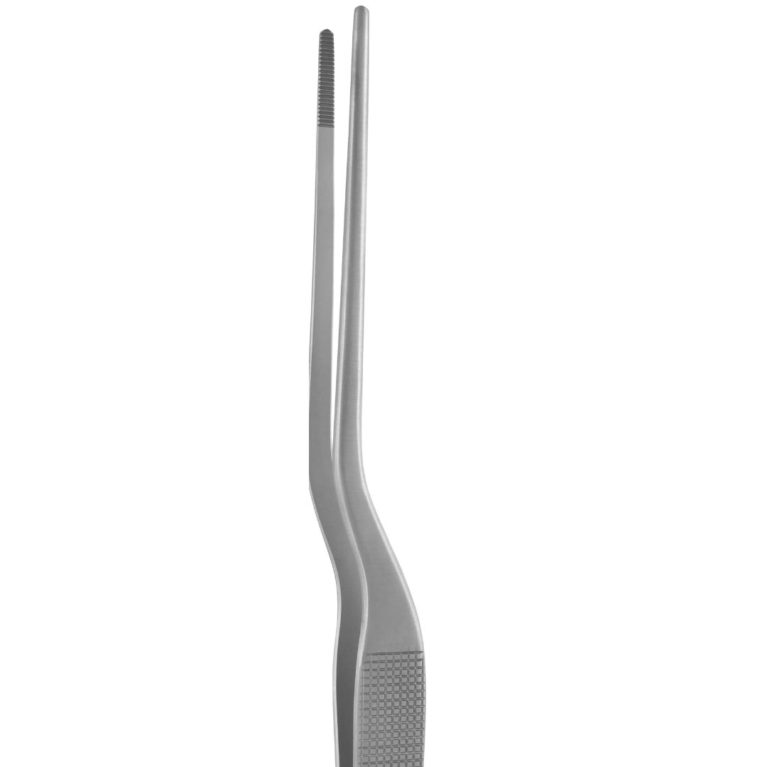 Kynea Surgical D’Errico Bayonet Dressing Forceps 8 3/4 Inch Serrated on white background