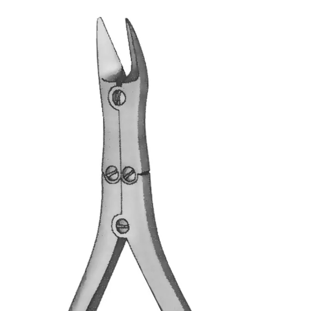 McIndoe Forceps 7 inch angled delicate double action surgical instrument on white background