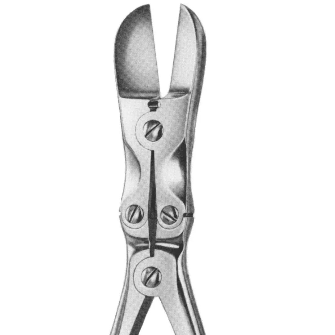 Stille-Liston Forceps 11 inch angled on flat double action orthopedic bone cutter on white background