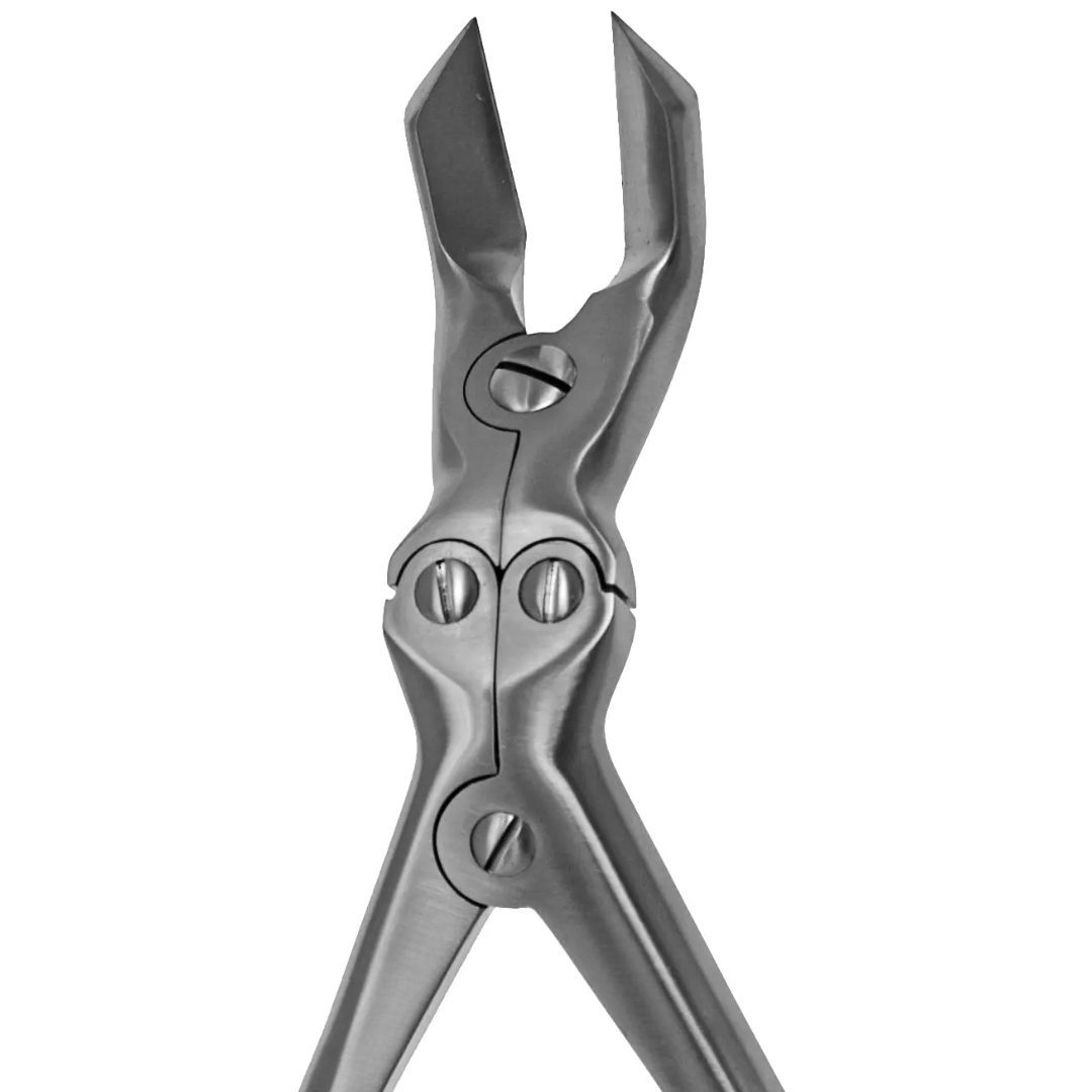 Stille-Horsley Forceps 10 inch angled double action bone cutting surgical instrument on white background