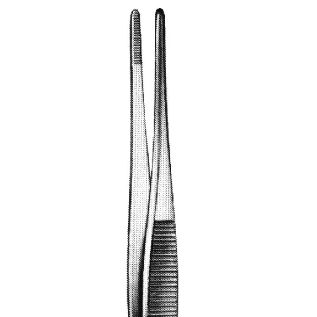 Kynea Surgical Dressing Forceps 10 Inch Narrow Serrated on white background