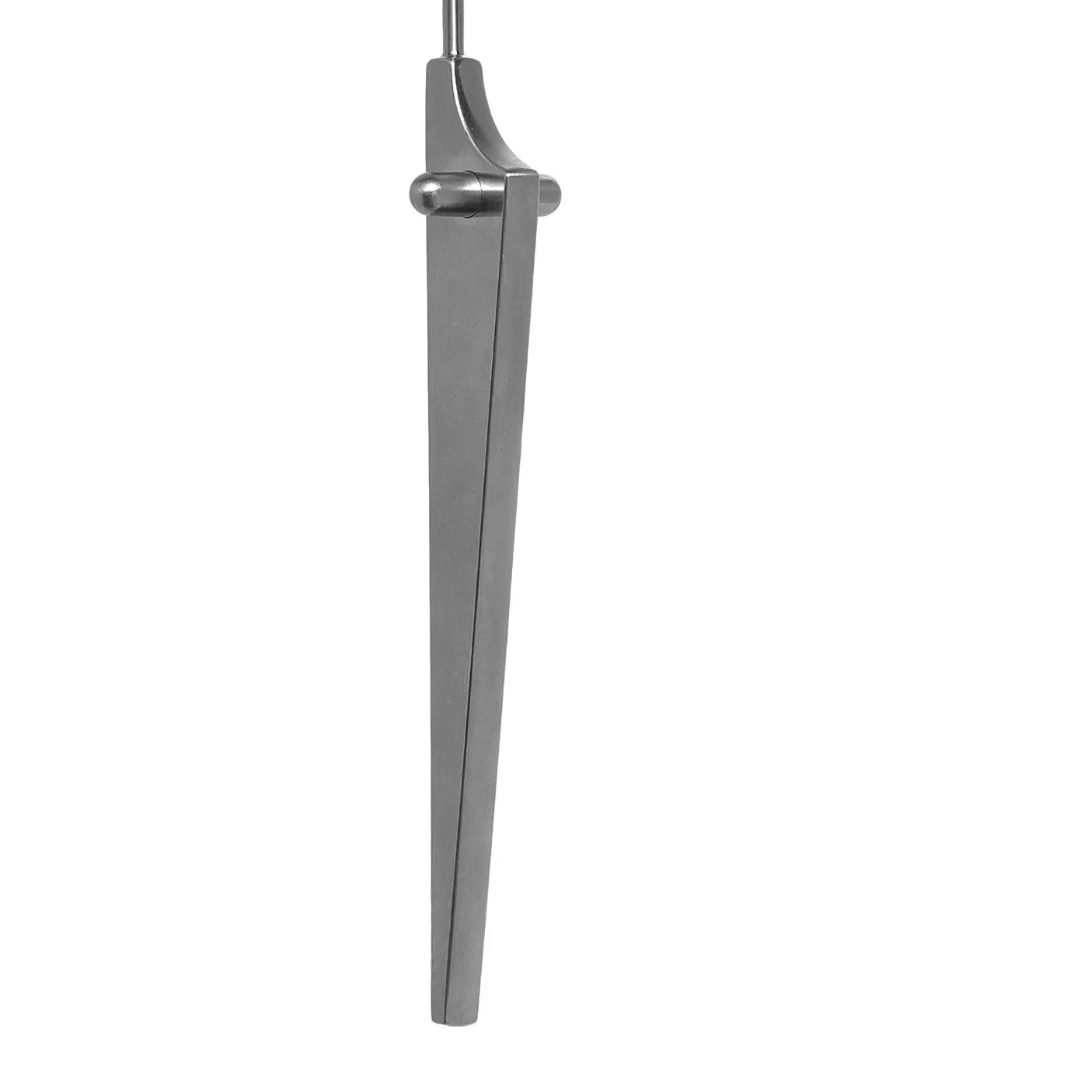 Kynea Surgical Cartilage File 9.5 Inch Coarse Cross Serrated with Triangular Handle on white background