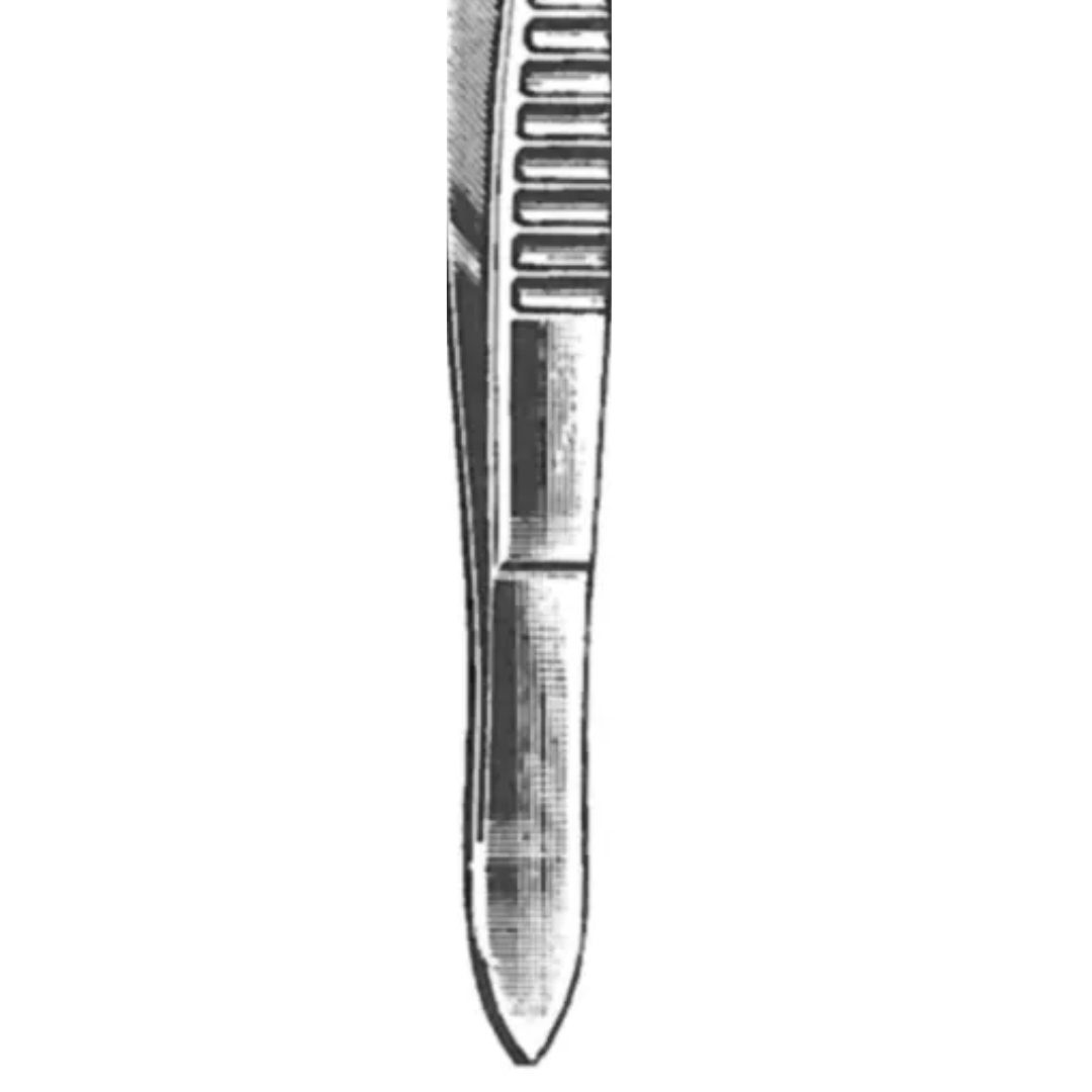 Kynea Surgical Dressing Forceps 4.5 Inch Serrated Fluted Handle on white background