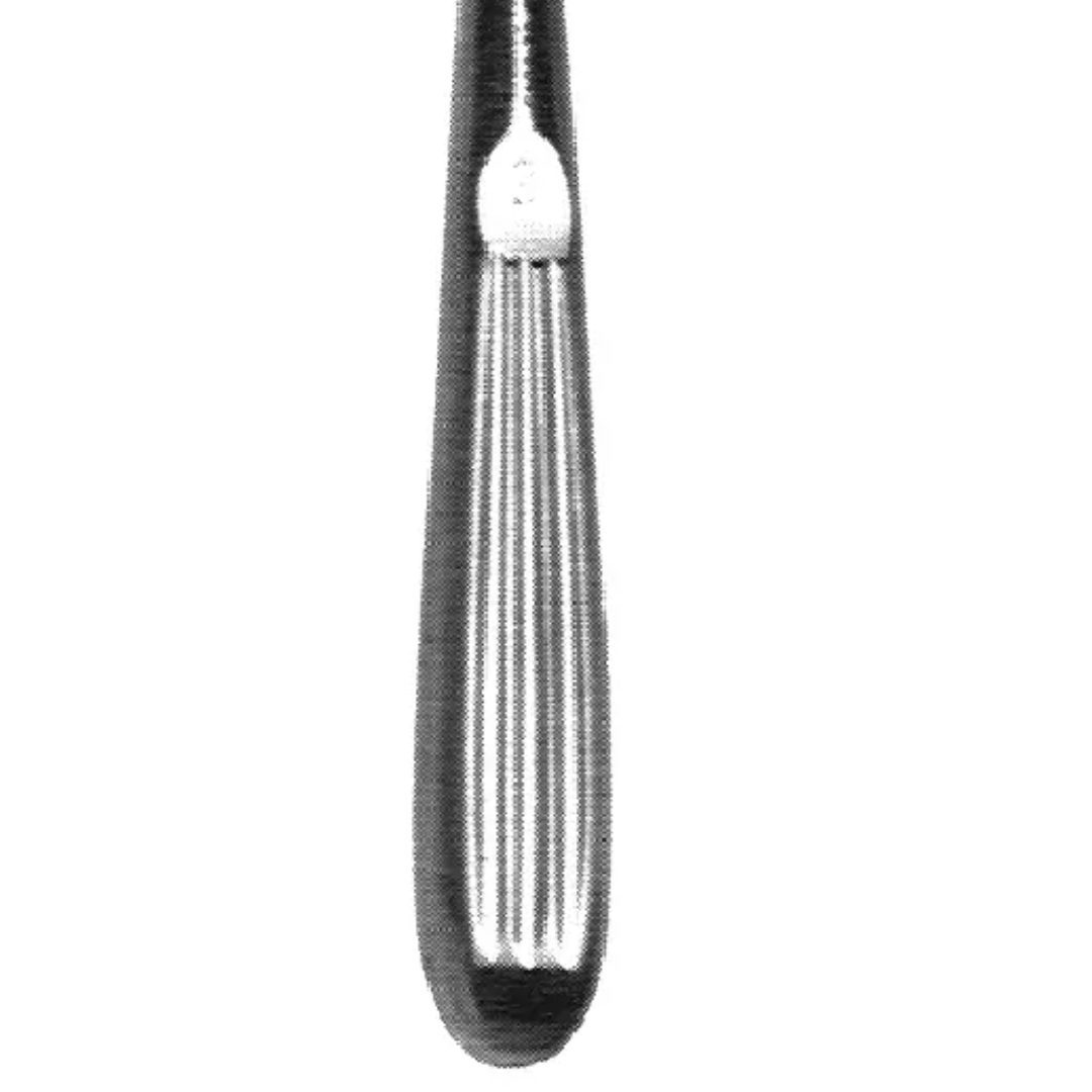 Cottle Rasp 8-inch, 7mm straight downcutting serrations, stainless steel surgical instrument on white background