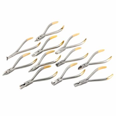Kynea Surgical stainless steel orthodontic pliers for braces bracket and wire adjustments.