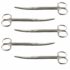 Kynea Surgical 5-piece set of 17cm curved Mayo scissors for surgical, operating room, and tissue cutting use.