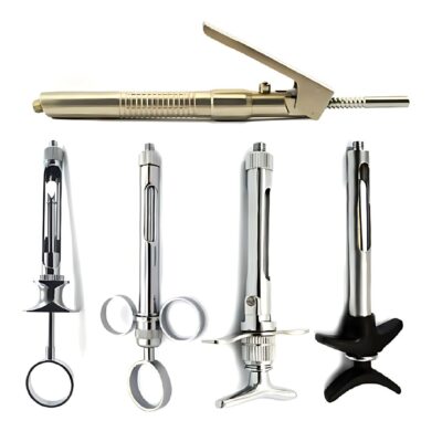 Kynea Surgical stainless steel dental syringe set of 5 for anesthesia and clinical use.