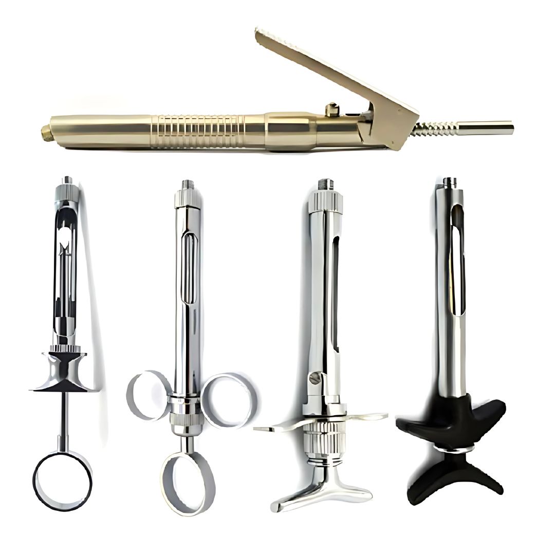 Kynea Surgical stainless steel dental syringe set of 5 for anesthesia and clinical use.