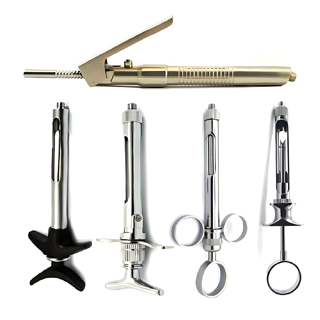 Kynea Surgical stainless steel dental syringe set of 5 for anesthesia and clinical use.