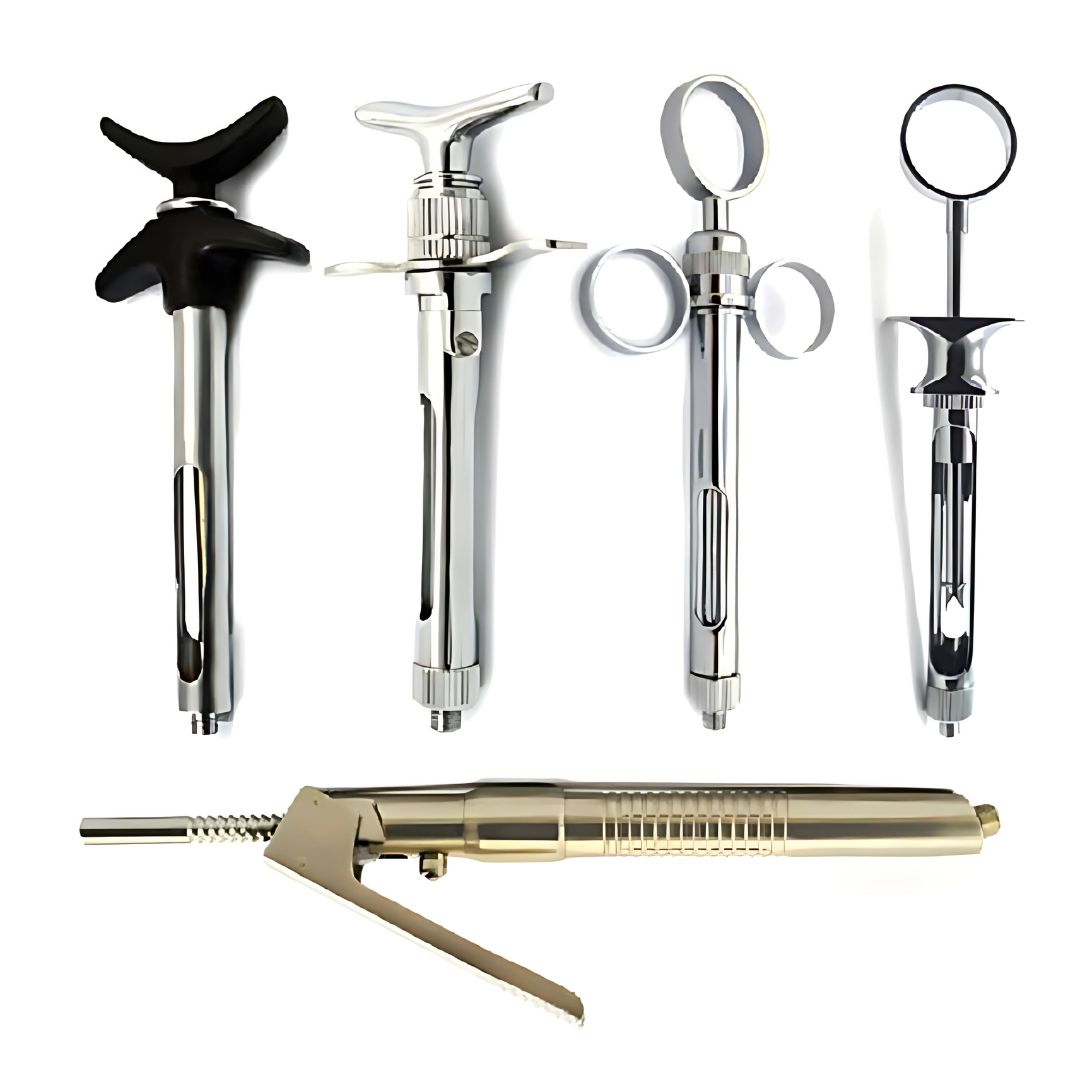 Kynea Surgical stainless steel dental syringe set of 5 for anesthesia and clinical use.