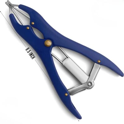 Bloodless animal elastrator stainless steel pliers with rubber bands – Kynea Surgical