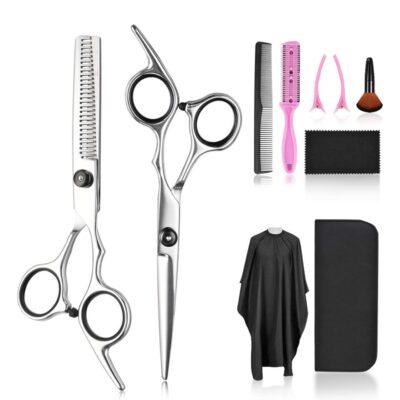 Discover our 10-Piece Professional Hair Cutting & Thinning Shears Kit by Kynea Surgical. Premium stainless steel barber scissors set for cutting, thinning, and styling—ideal for salon and home use.