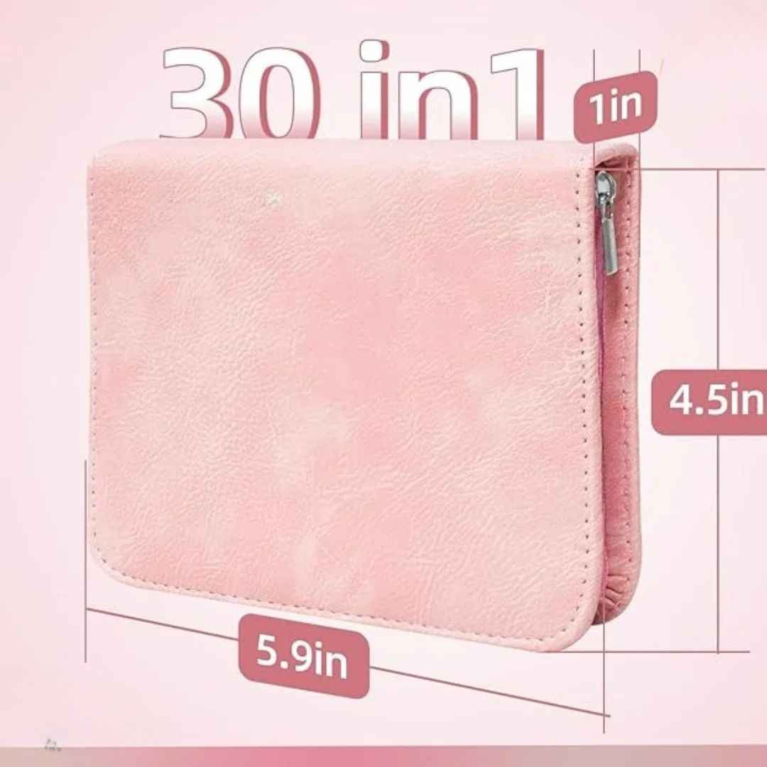 Shop the 30-in-1 Pink Manicure & Pedicure Set by Kynea Surgical. A complete stainless steel grooming kit in a compact pink travel case—ideal for home, salon, or travel use.