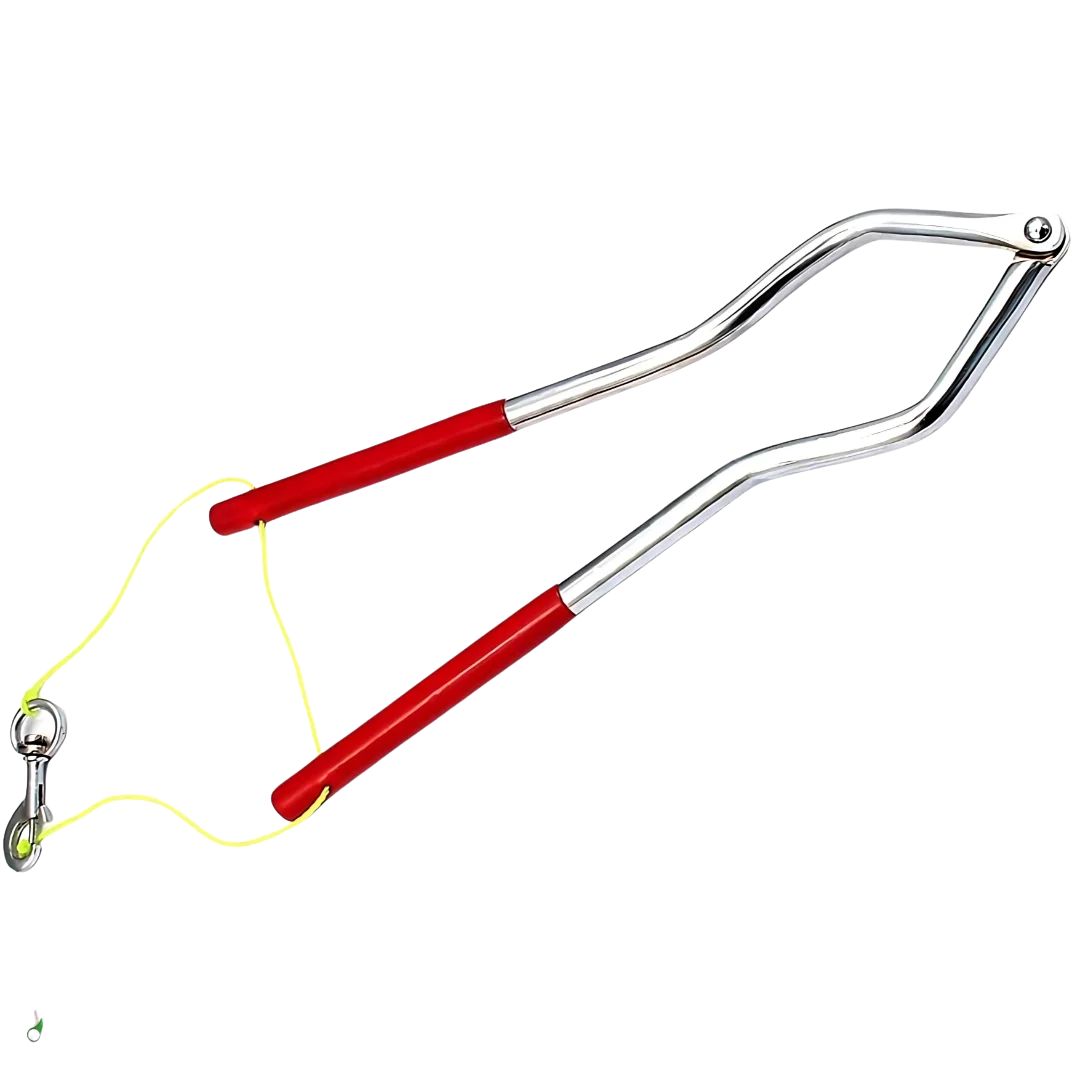 Kynea Surgical Stainless Steel Bull Holder with Rope – Red-Dip Handle Humane Livestock Restraint Tool