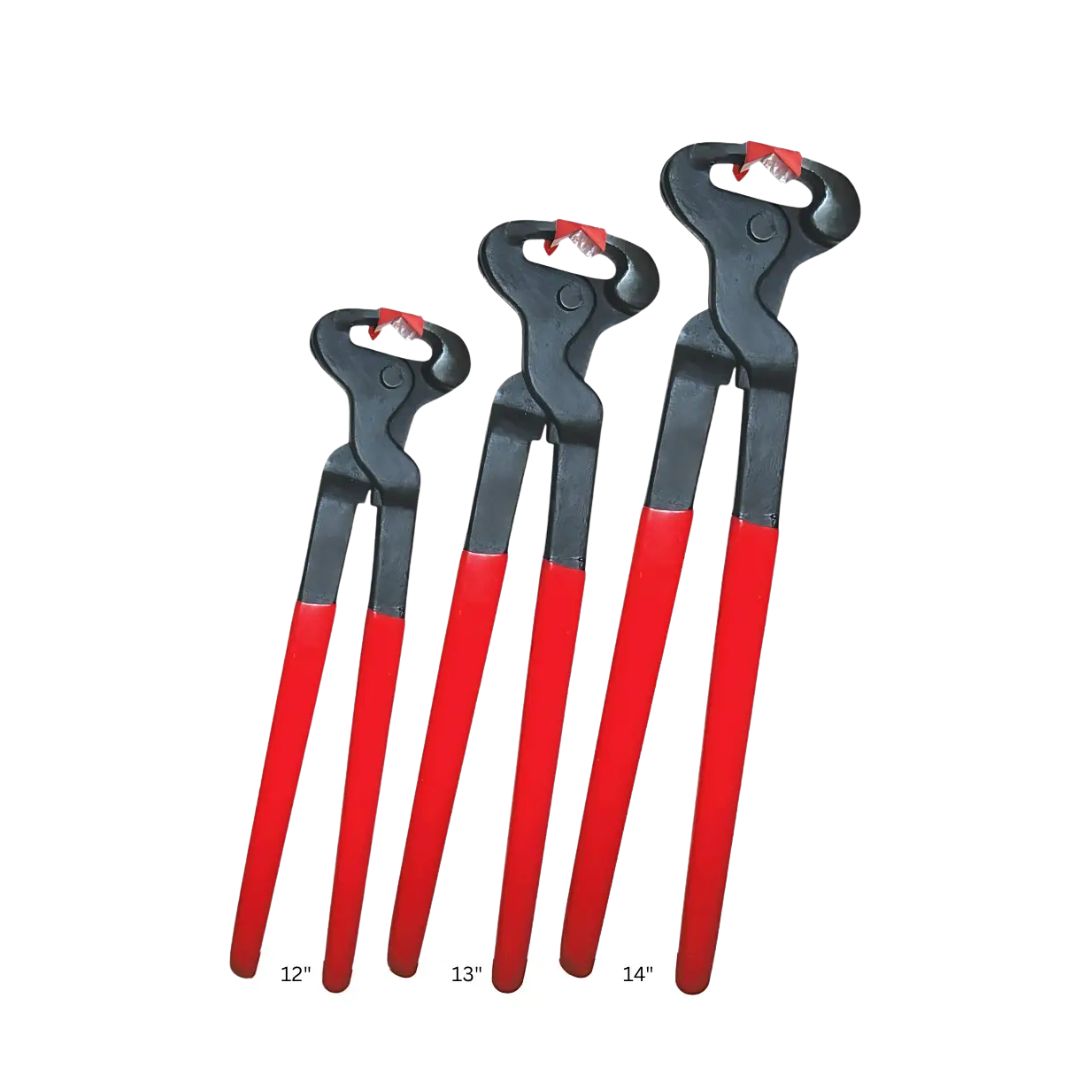 “Stainless steel black farrier hoof nipper with semi-polished finish and ergonomic handles – Kynea Surgical professional hoof trimming tool”