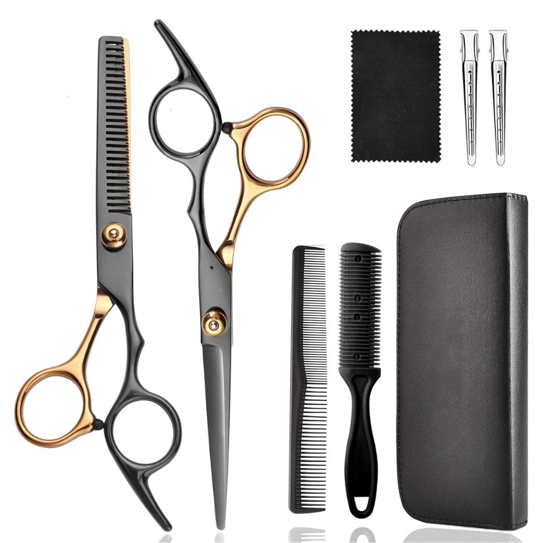 Professional Hair Cutting Scissors Kit with Thinning Shears and Barber Tools by Kynea Surgical