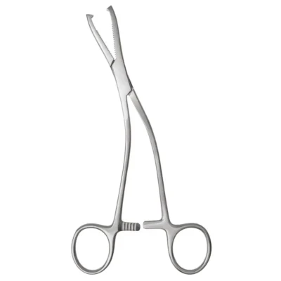 Kynea Surgical Dingman Forceps 7.5 Inch Angular Serrated Jaws with Slot and 2x2 Sharp Teeth on white background