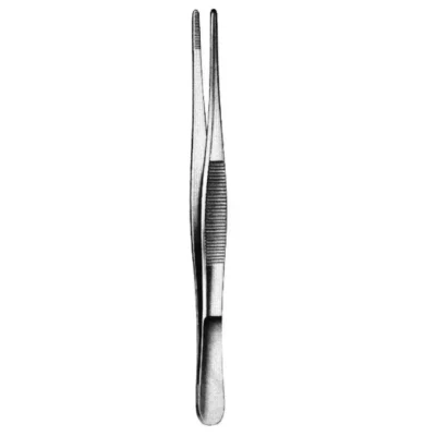Kynea Surgical Dressing Forceps 10 Inch Narrow Serrated on white background