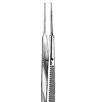 Kynea Surgical Gerald Dressing Forceps 7 Inch Curved Serrated on white background